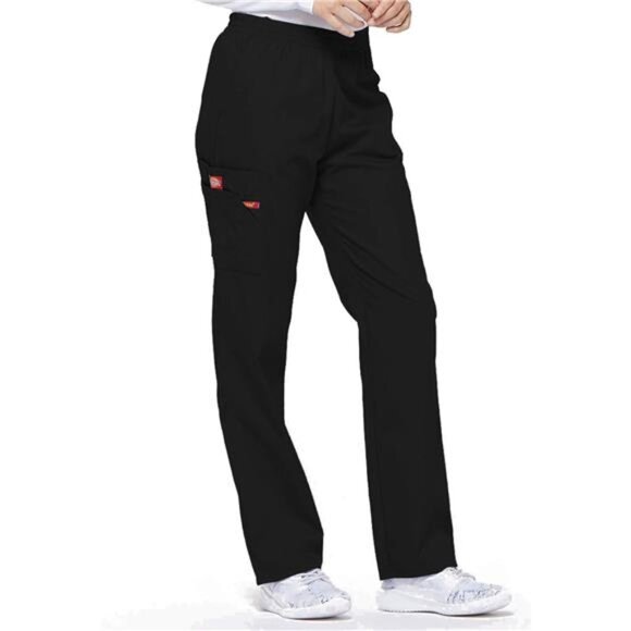 Dickies EDS Signature Scrubs for Women, Elastic Waist Pull-On Cargo Pants - Picture 6 of 7